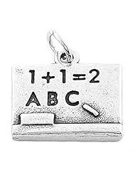 Sterling Silver School Teacher Chalkboard Charm
