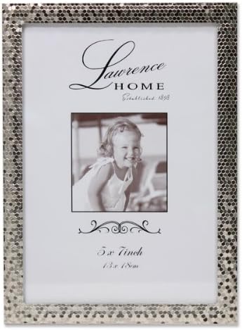 Lawrence Frames 710857 Shimmer Silver Metal 7.52 x 5.55-Inch Picture Frame