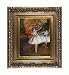 Art Reproduction Oil Painting - Degas Paintings: Two Dancers On Stage with Baroque Wood Frame - Antiqued Gold Finish - 14.5