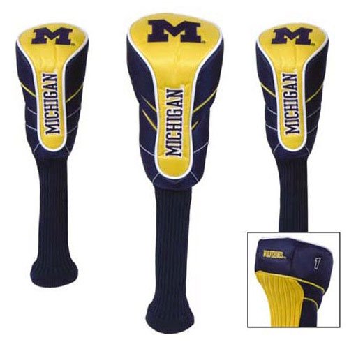 Michigan Golf Club Headcovers Set of 3 - Nylon