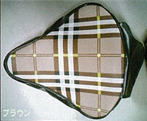2Way　自転車用サドルカバーブラウン／チェック