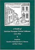 A Checklist of American Newspaper Carriers' Addresses, 1720-1820