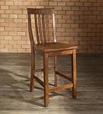 Crosley Furniture Counter Height School House Bar Stool in Classic Cherry F ....