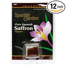 Spanish Garden Pure Spanish Saffron Filaments, .0176-Ounce Packages (Pack of 12)