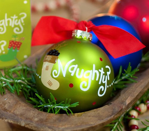 Naughty or Nice Ornament by Coton Colors Naughty or Nice Ornament by Coton Colors