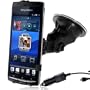 Wicked Hold - f�r Sony Ericsson Xperia arc S / arc - KFZ Halterung Autohalterung (drehbar, vibrationsfrei) mit KFZ Ladekabel (1000mAh, 12V, 24V, schwarz)