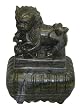 Chinese Fu dog Box - Hand Carved Black Cave Stone