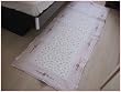 Shabby Chic Hand cross stitch Quilted Floor runner/Rug