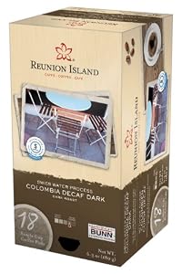 Reunion Island Ri58201 Swiss Water Process Dark Decaf Single Serve Coffee Pods 18-count from EMG East, Inc. (direct order)