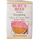 Burt's Bees Extra Energizing Citrus and Ginger Root Body Bar 4-Ounce Bars (Case of 6)