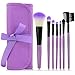Aisxle 7 Piece Professional Cosmetic Makeup Brush Brushes Set Make Up Eye Shadow Blush Brush Cosmetic Kit with Pouch Bag