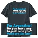 T-Shirt Black " I Am Argentine " Argentina Country