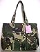 Green Camo Rhinestone Tote Bag Purse Camouflage