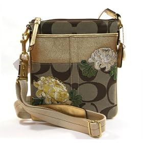 AUTHENTIC COACH SIGNATURE STRIPE FLORAL SWING PACK 41421