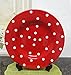 Polka Dots Serving Platter Color: Red