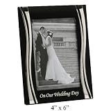 ON OUR WEDDING DAY Beautiful Photo Frame Takes 6 x 4 Inch