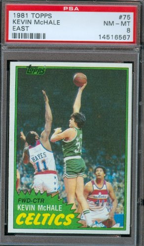 1981 Topps #75 Kevin McHale Boston Celtics Rookie Card PSA 8