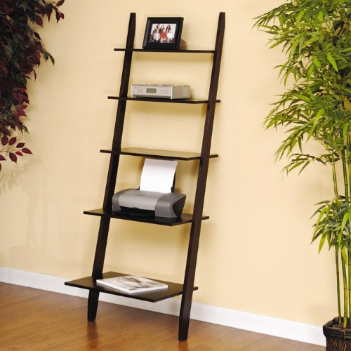 lake ladder bookcase espresso finish office product corner bookcase ... lake ladder bookcase espresso finish office product corner bookcase ...