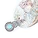 Beone Attractive Jewelry Tibetan Silver Warp Green Crystal Round Turquoise Pendant Chain Necklace Women