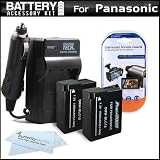 2 Pack Battery And Charger Kit SPECIFICALLY For Panasonic Lumix DMC-GH2 Digital Camera Includes 2 Extended (1500 Mah) Replacement DMW-BLC12 Batteries + A/c D/c Travel Charger + LCD Screen Protectors + MicroFiber Cleaning Cloth