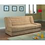 Modern Tan Microfiber Futon Sofa Bed by Coaster