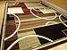 Contemporary Rug Multi-Colored Area Rugs 5'x8' Rug Red 5x7 Rug Living Room Carpet 5x8 Rugs Burgundy Modern Area Rugs (Medium 5x8)