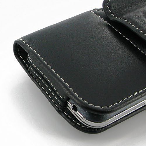 Samsung Galaxy S5 Mini Leather Case / Cover Protective Carrying Phone Case / Cover (Handmade Genuine Leather) - Horizontal Pouch Case (Black) by Pdair