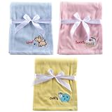 Luvable Friends Fleece Receiving Blanket, Blue