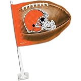 Browns WinCraft Football-Shaped Car Flag