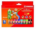 STABILO woody 3 in 1 10er Etui mit Spitzer - Multitalent-Stift (aquarellisierbarer Buntstift)