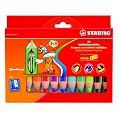 STABILO woody 3 in 1 10er Etui mit Spitzer - Multitalent-Stift (aquarellisierbarer Buntstift)