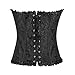 AZONT Women Sexy Push up Shapewear Underbust Corset Bustier with G-string (M, Black)