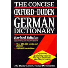 The Concise Oxford-Duden German Dictionary: English-German, German-English