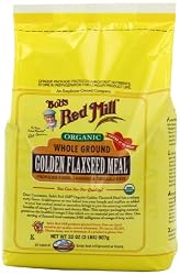 Bob's Red Mill Organic Golden Flaxseed Meal, 32-Ounce Packages (Pack of 4)
