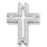 Open Diamond Cross Pendant - B0009XQGAG