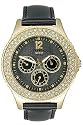 GUESS Black Patent Leather Strap Watch