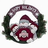 Ohio State Buckeyes Wreath 3 Snowmen 20