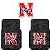 UN University of Nebraska Cornhuskers Car Truck SUV Front Seat Rubber Floor Mats - 2PC