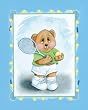 Sports Bear Tennis Star - Children's Wall Art and Nursery Wall D��cor