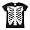 Skeleton Glow In The Dark Ladies Costume T-Shirt - Small