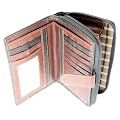 Mesdames polyvalent souple Porte-monnaie cuir v�ritable d�tenteur de la carte de cr�dit avec Purse & Zip grande place Porte-monnaie / Section - Contient 8 Cartes de cr�dit - Couleur Noir & Brown