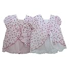 Baby Girl Short Sleeve Dress, Pants and Headband Set in Flower Pattern