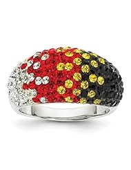 Sterling Silver Swarovski Elements College Park Spirit Ring