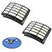 HQRP HEPA Filter 2-Pack for Shark XHF350 fits Navigator Lift-Away NV350 NV351 NV352 NV350_26 NV355 NV356 NV357 NV360 NV360-26 NV351-26 NV352-26 NV350WC XH-F350 Series Vac Vacuum Cleaner + HQRP Coaster