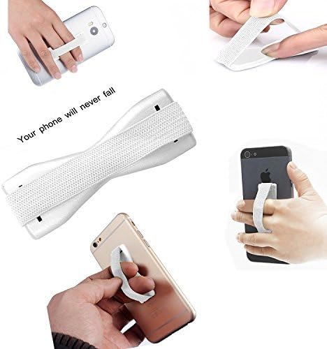 ONX3 (White) Sony Xperia Z3 Compact Universal Anti-Slip Elastic Finger Mobile Phone Grip Holder With Strong Adhesive