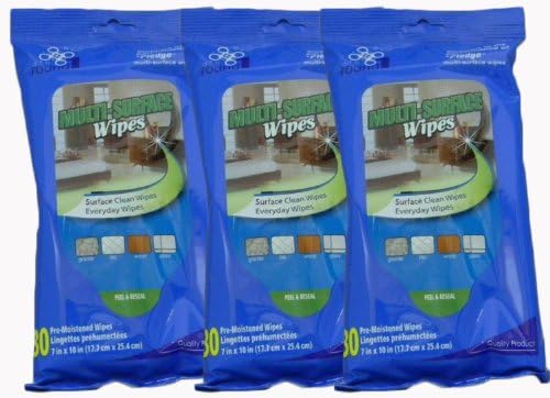 Round 1 Pre-Moistened Cleaning Wipes, 30-Count (Pack of 3) (Multi-Surface Wipes)