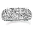 14K White Gold Diamond Anniversary Band - 1.20 Ct.