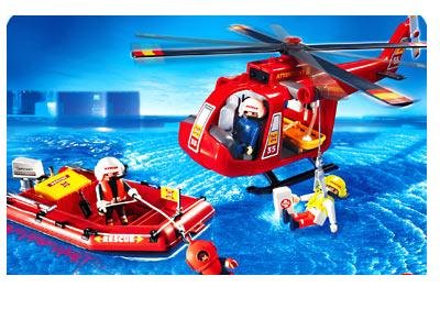 PLAYMOBIL®-SOS-Helikopter/Rettungsboot