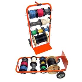 Buy Electrical Wire Spool Holder Upright Hand Cart Free Shipping by Taskmaster-tools now!