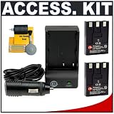 2 Replacement Canon NB-3L Batteries and Mini Battery Charger for Canon PowerShot SD550, SD500, SD20, SD10, SD100 & SD110 Digital Cameras